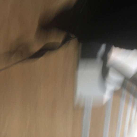 Size small half sleeve eyelet black open front cardigan - Picture 4 of 6